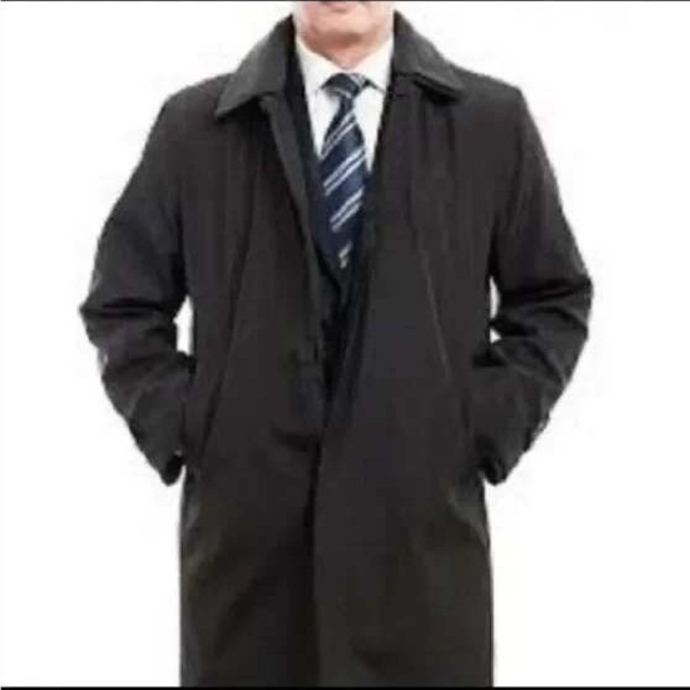 William Wallace The Patriot Overcoat Mens 46 Reg Black Thinsulate Trench Coat‎